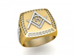 h - letter signet ring 3D Print Model