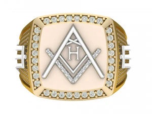 h - letter signet ring 3D Print Model