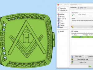 h - letter signet ring Model do druku 3D
