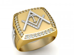i - letter signet ring 3Dプリントモデル