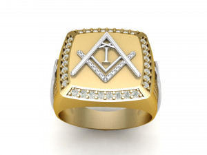i - letter signet ring 3D 프린트 모델