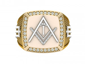 i - letter signet ring 3D 프린트 모델