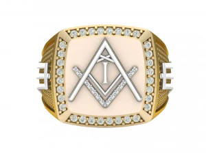 i - letter signet ring 3D Print Model