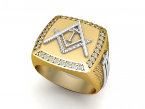 i - letter signet ring 3D 프린트 모델