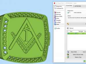 i - letter signet ring 3D 프린트 모델