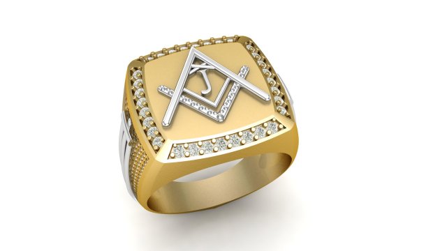 j - letter signet ring 3D Print Model .c4d .max .obj .3ds .fbx .stl .blend 