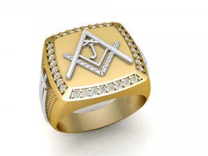 j - 字母图章戒指 3D 打印模型