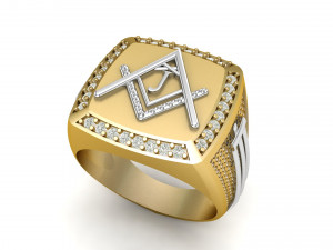 j - letter signet ring 3D Print Model