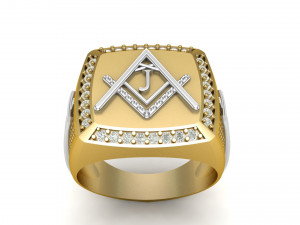 j - letter signet ring 3D Print Model