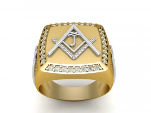 j - letter signet ring 3D Print Model