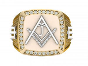 j - letter signet ring 3D Print Model