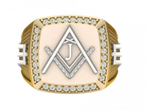 j - letter signet ring 3D Print Model