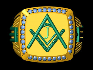 j - letter signet ring 3D Print Model