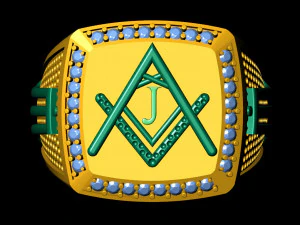 j - letter signet ring 3D Print Model