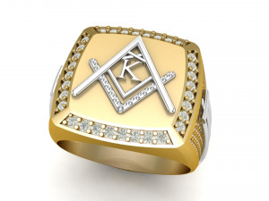k - letter signet ring 3Dプリントモデル