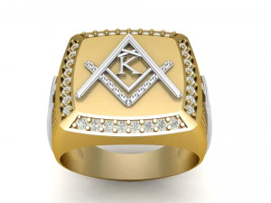 k - letter signet ring 3D Print Model