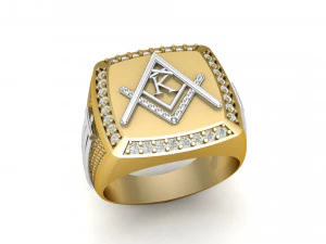 k - letter signet ring 3D Print Model