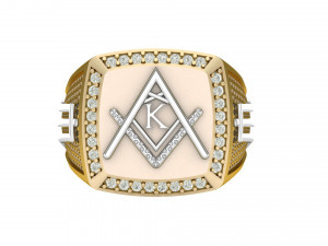 k - letter signet ring Modello di stampa 3D