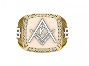k - letter signet ring 3D Print Model