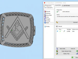 k - letter signet ring 3D Print Model