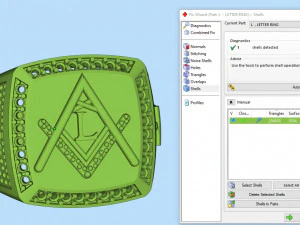 l - letter signet ring 3D Print Model
