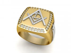 l - letter signet ring 3D Print Model