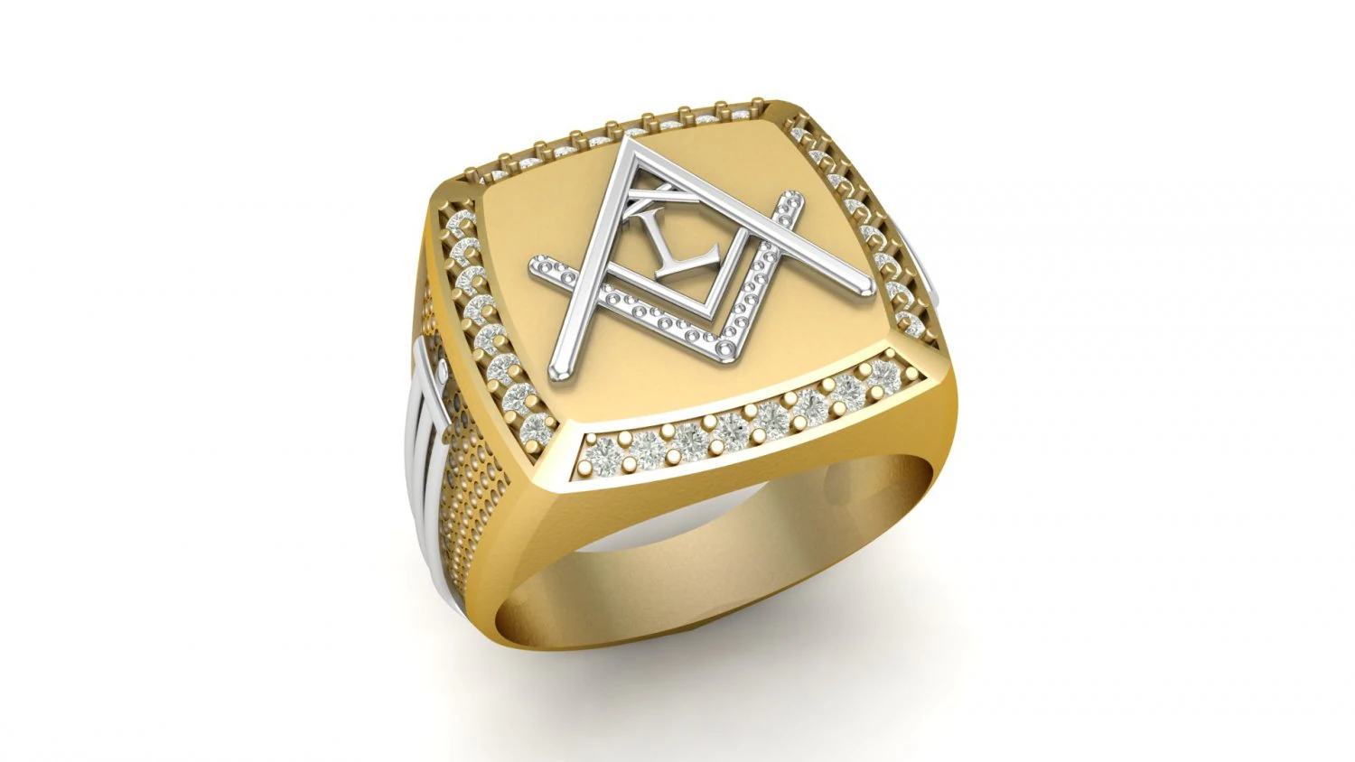 l - letter signet ring 3D Print Model .c4d .max .obj .3ds .fbx .stl .blend 