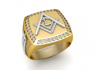 l - letter signet ring Modèles 3D en vedette