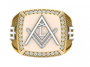 l - letter signet ring 3D Print Model