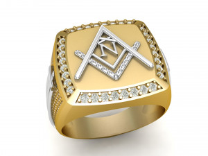 n - letter signet ring Model do druku 3D