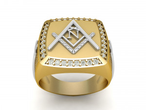 n - letter signet ring Modello di stampa 3D