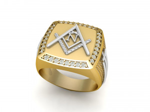 n - letter signet ring Modello di stampa 3D