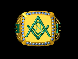 n - letter signet ring Modello di stampa 3D