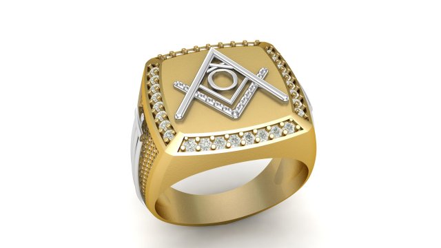o - letter signet ring Model Cetak 3D .c4d .max .obj .3ds .fbx .stl .blend 