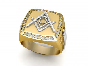 o - letter signet ring Model Cetak 3D