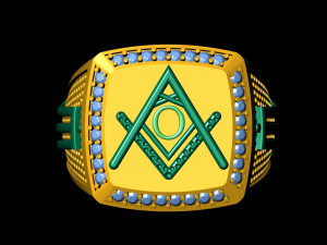 o - letter signet ring Model Cetak 3D