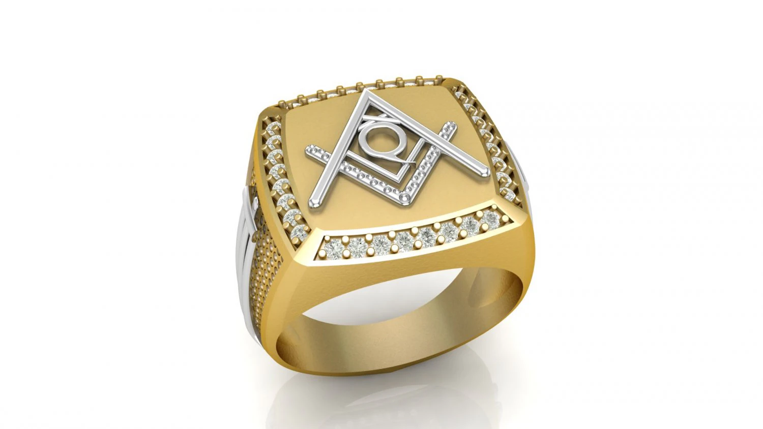 q - letter signet ring 3D Print Model .c4d .max .obj .3ds .fbx .stl .blend 