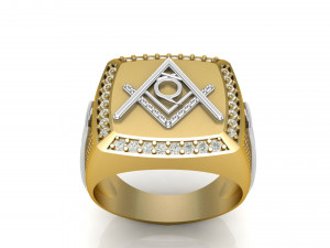 q - letter signet ring Modelo de impresión 3D