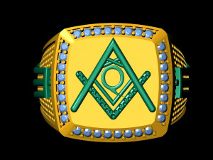 q - letter signet ring Modelo de impresión 3D