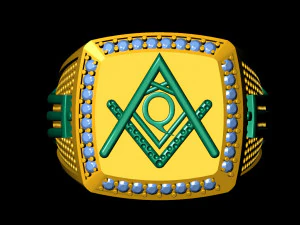 q - letter signet ring 3D Print Model