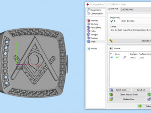 q - letter signet ring Modelo de impresión 3D