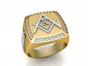 r - letter signet ring 3D Print Model