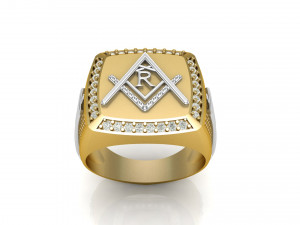 r - letter signet ring 3D Print Model