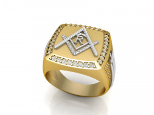 r - letter signet ring 3D Print Model