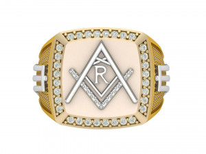 r - letter signet ring 3D Print Model