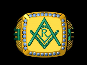r - letter signet ring 3D Print Model
