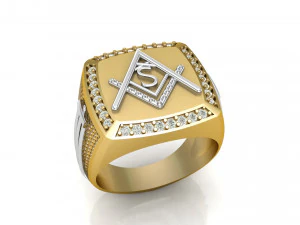 s - 문자 인장 반지 3D 프린트 모델