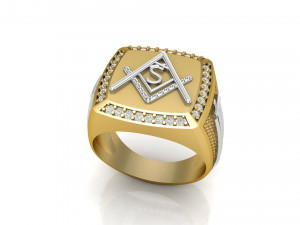 s - letter signet ring 3D Print Model