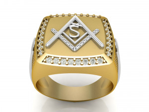 s - letter signet ring 3D Print Model