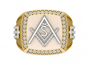 s - letter signet ring 3D Print Model
